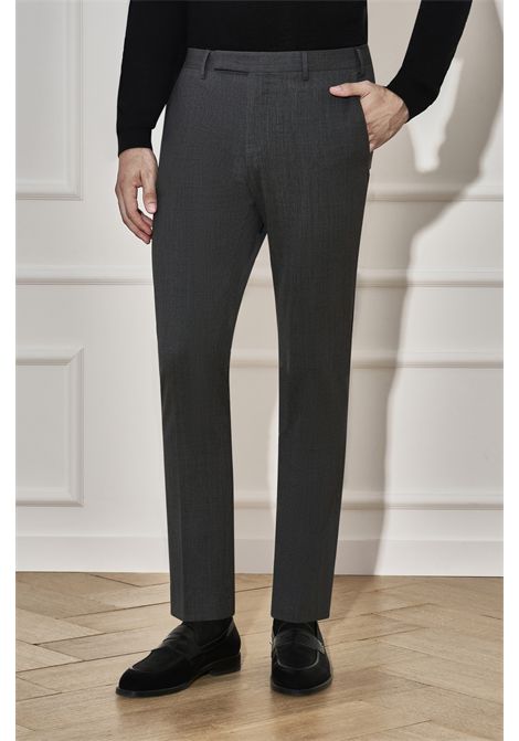 PT Torino Pantaloni Skinny Dieci in Lana Batavia Grigio Antracite Uomo PT TORINO | Pantaloni | CO-AFX0Z00FWD0250